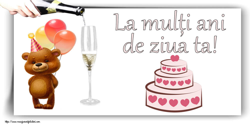 Felicitari aniversare De Zi De Nastere - La mulți ani de ziua ta! ~ tort cu inimioare